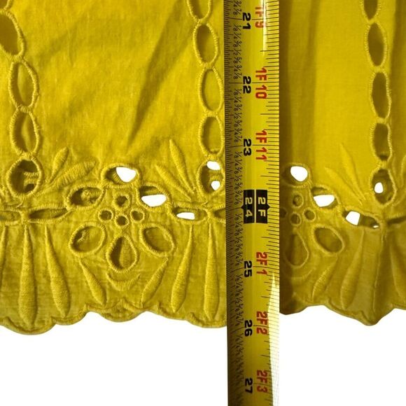 INC International Concepts Yellow Eyelet Top Size 4 - Picture 9 of 9